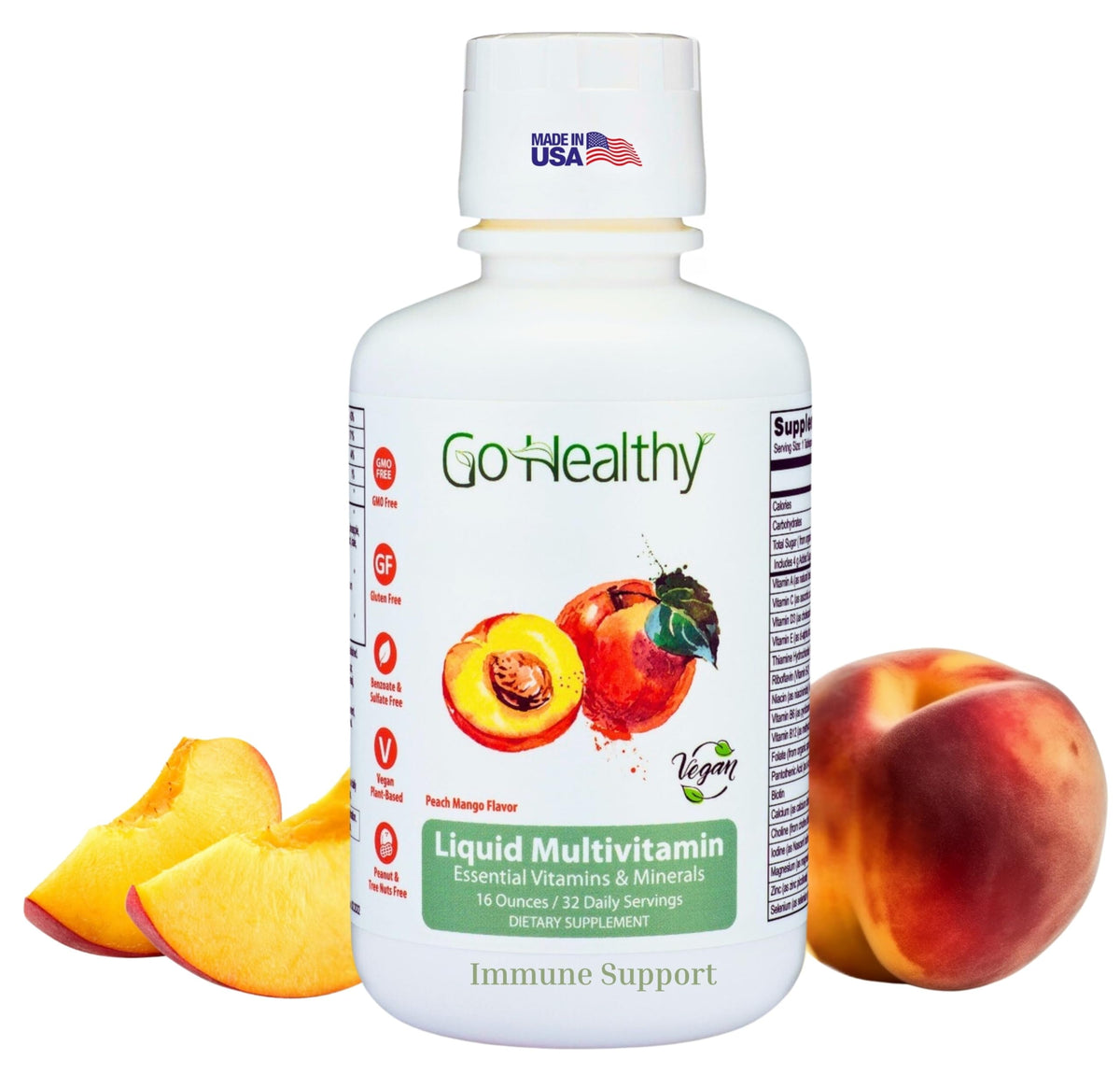 Go Healthy Natural Liquid Multivitamin for Adults - 16 oz