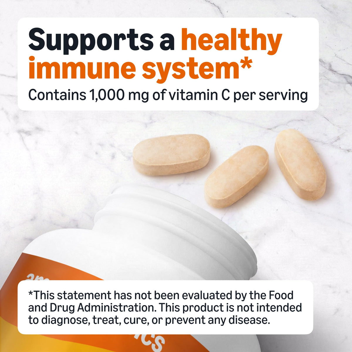 Amazon Basics Vitamin C 1000mg Immune Support - 300 Tablets - image 3