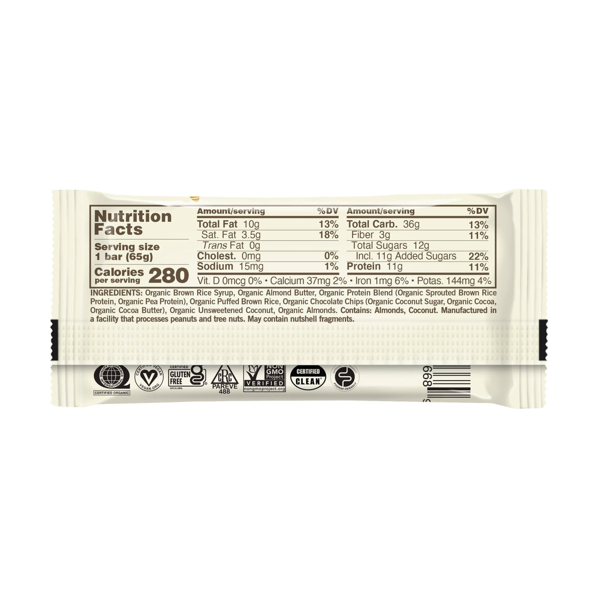 GoMacro MacroBar Organic Vegan Protein Bar Coconut Almond - 1 Bar - image 2