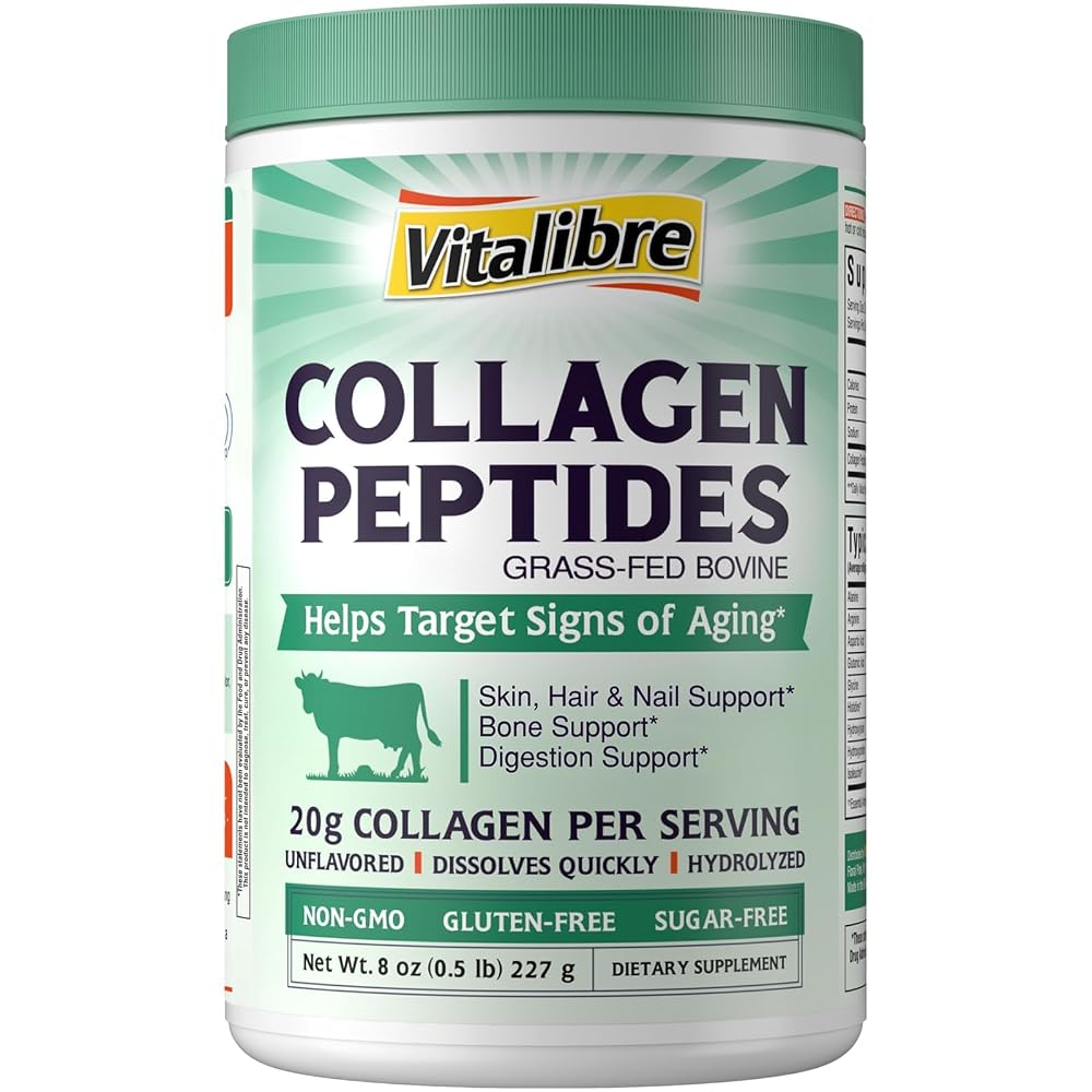 Vitalibre Bovine Collagen Peptides Powder for Women and Men