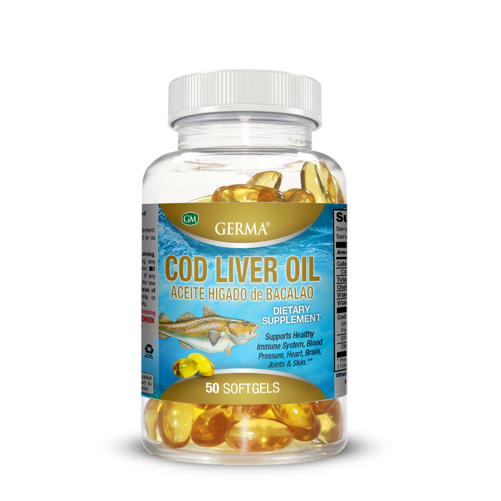 Germa Cod Liver Oil Capsules - 50 Count