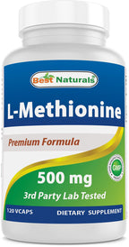 Best Naturals L-Methionine 500 mg - 120 Vegetarian Capsules