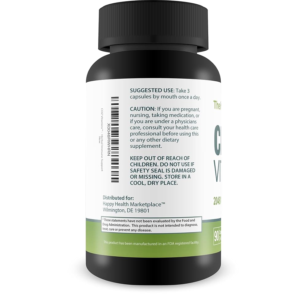 Happy Health Marketplace CDZ Vitamins Immune Support - 90 Capsules - image 3