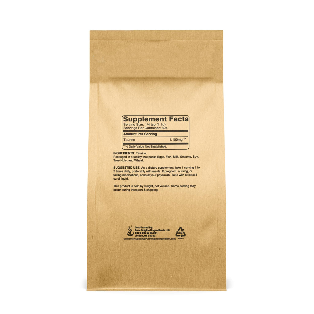 Pure Original Ingredients Taurine Powder Dietary Supplement