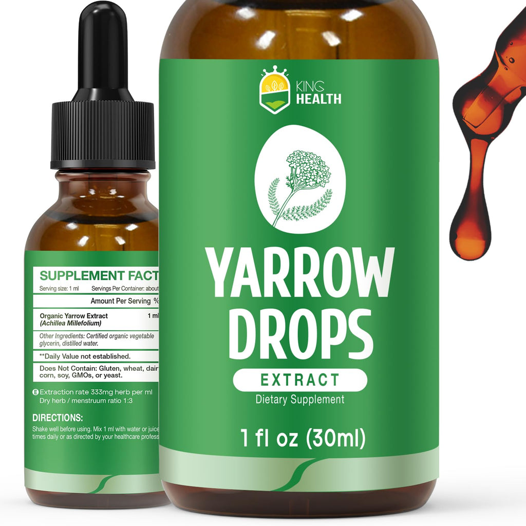 KingHealth Yarrow Herb Tincture Alcohol-Free Extract - 1 Fl Oz
