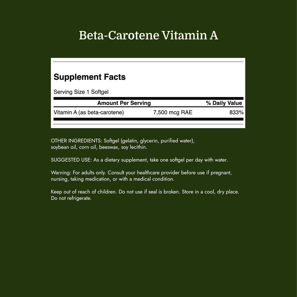 Swanson Beta-Carotene Vitamin A 25,000 IU - 300 Softgels - image 4