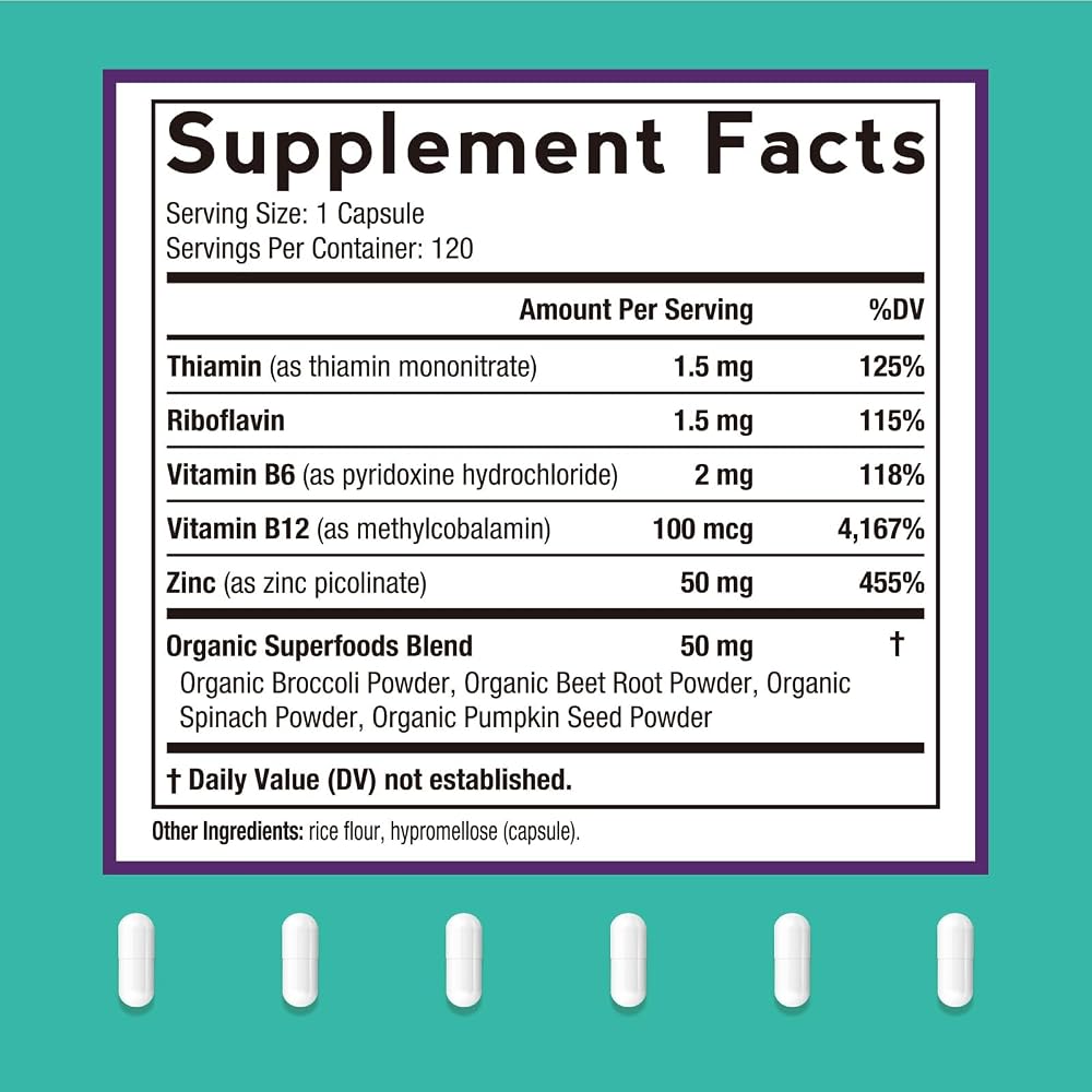 Doctor's Recipes Zinc Complex 50mg Zinc Picolinate - 120 Capsules - image 2