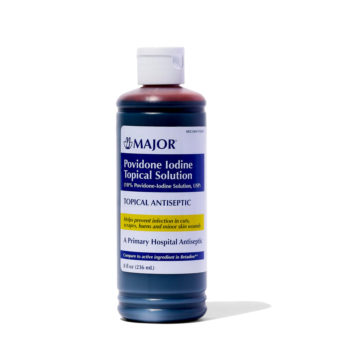MAJOR 10% Povidone-Iodine Liquid Topical Solution - 8 Fl. Oz.
