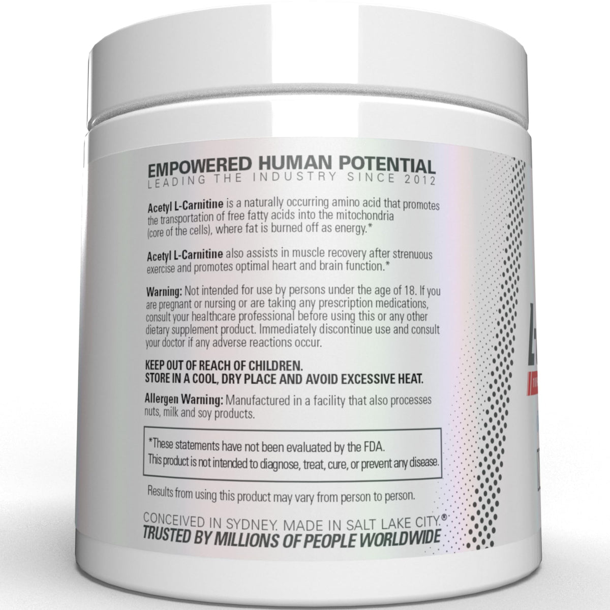 EHP Labs Acetyl L-Carnitine Powder - 100 Servings - image 9