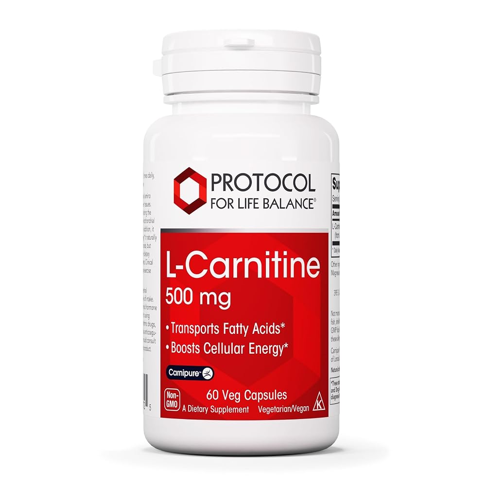 PROTOCOL FOR LIFE BALANCE L-Carnitine 500mg - 60 Vegetarian Capsules