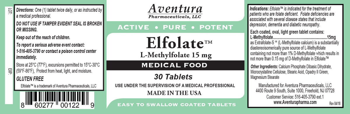 ELFOLATE L-Methylfolate 15mg - 30 Tablets - image 2