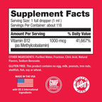 Hi-Health Liquid Vitamin B12 Methylcobalamin Drops - 4 fl oz - image 3