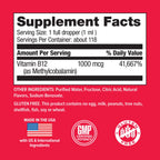 Hi-Health Liquid Vitamin B12 Methylcobalamin Drops - 4 fl oz - image 3
