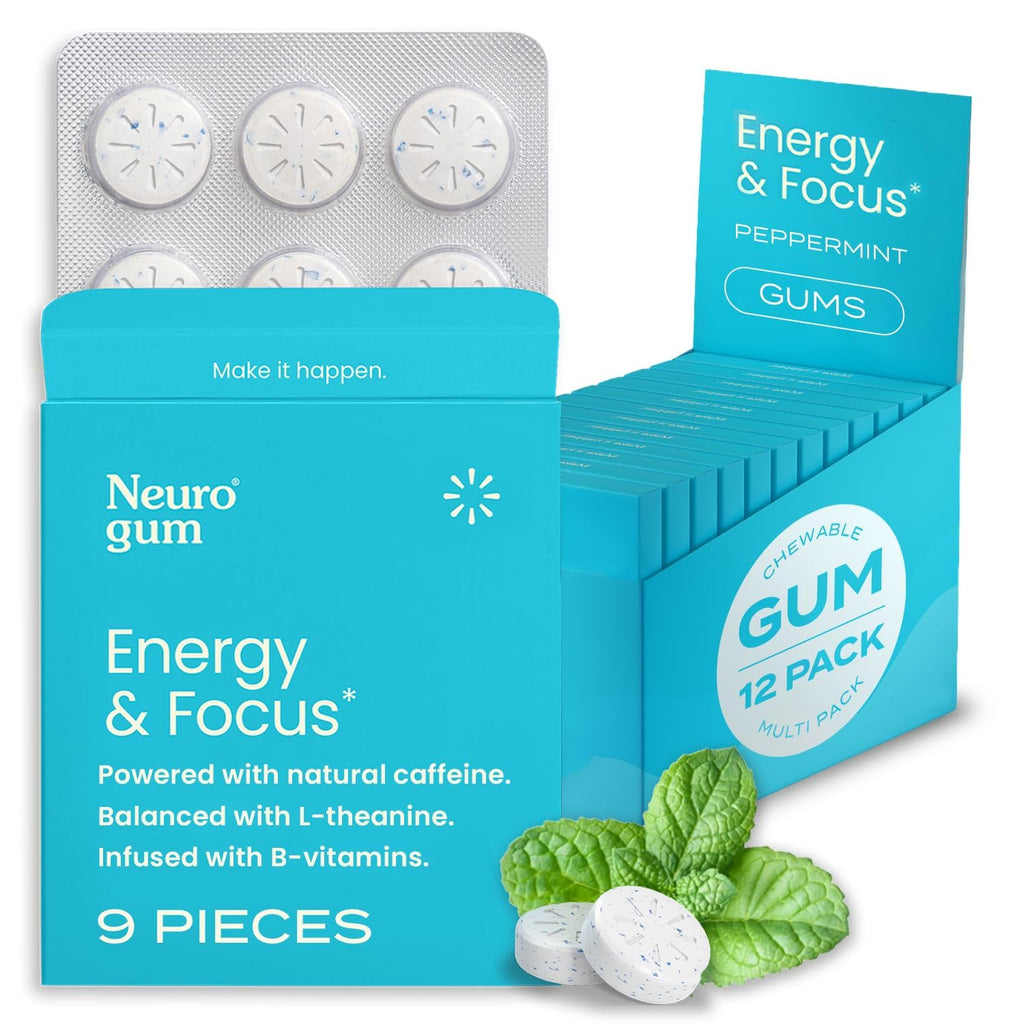 NeuroGum Nootropic Energy Caffeine Gum Mint - 108 Count