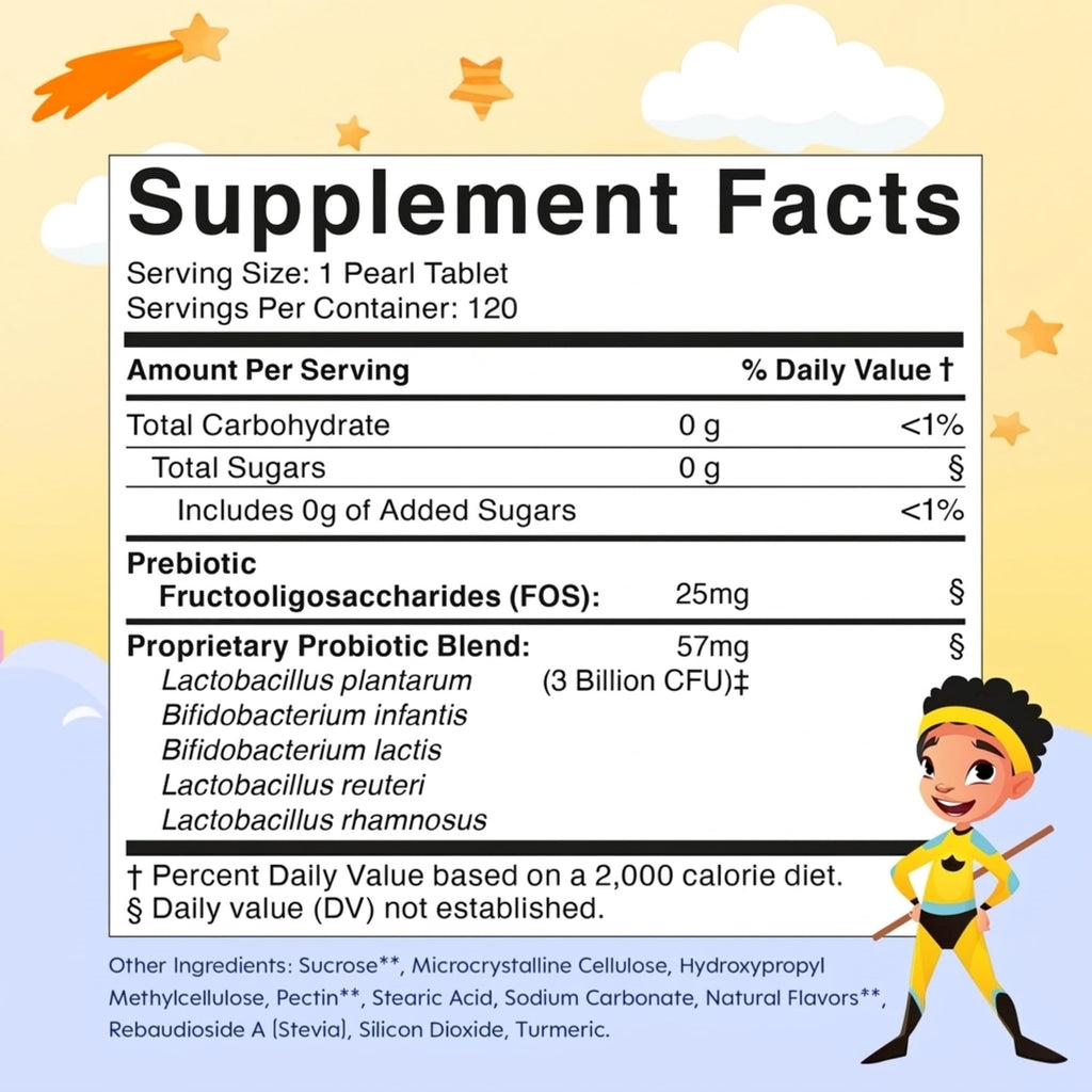 LOVEBUG Little Ones Kids Probiotics 3 Billion CFU - 120 Pearls - image 7