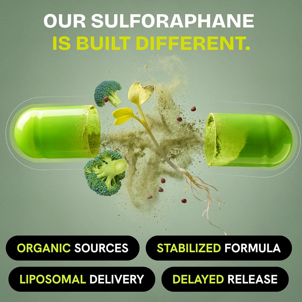 Healthbiotics Liposomal Sulforaphane Supplement Organic Broccoli