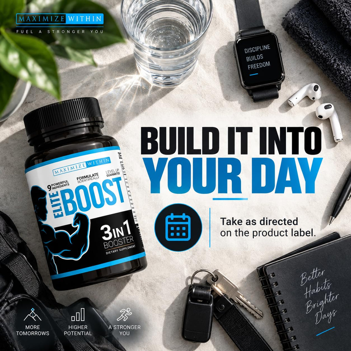 Maximum Slim Elite Boost 3 in 1 Testosterone Support - 120 Capsules - image 7