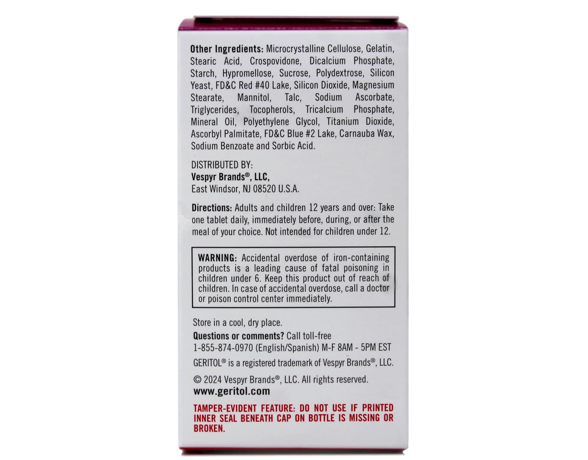 Geritol Multivitamin Nutritional Support - 100 Tablets - image 4