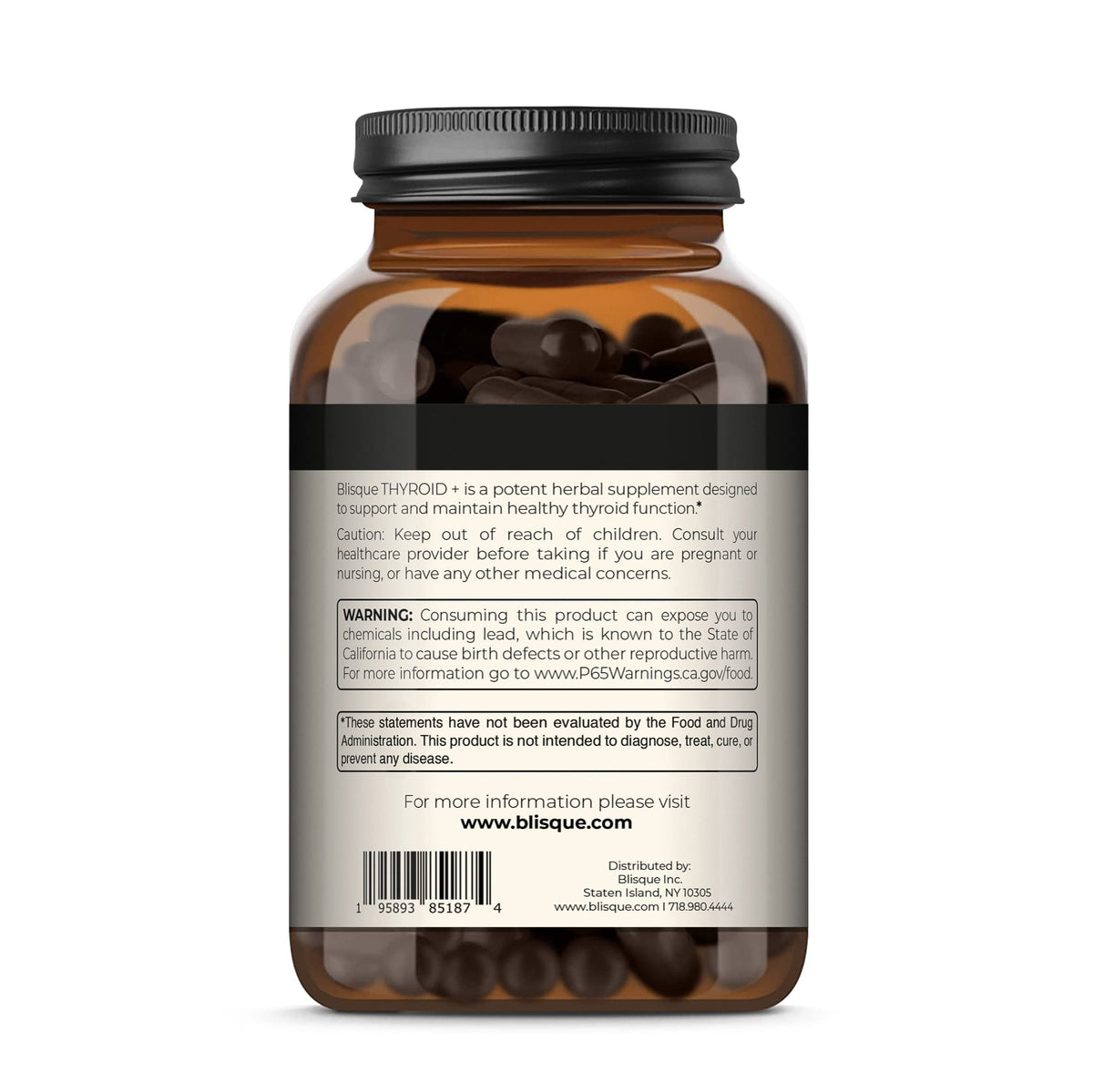 Blisque Thyroid Support Supplement Complex - 90 Capsules - image 9