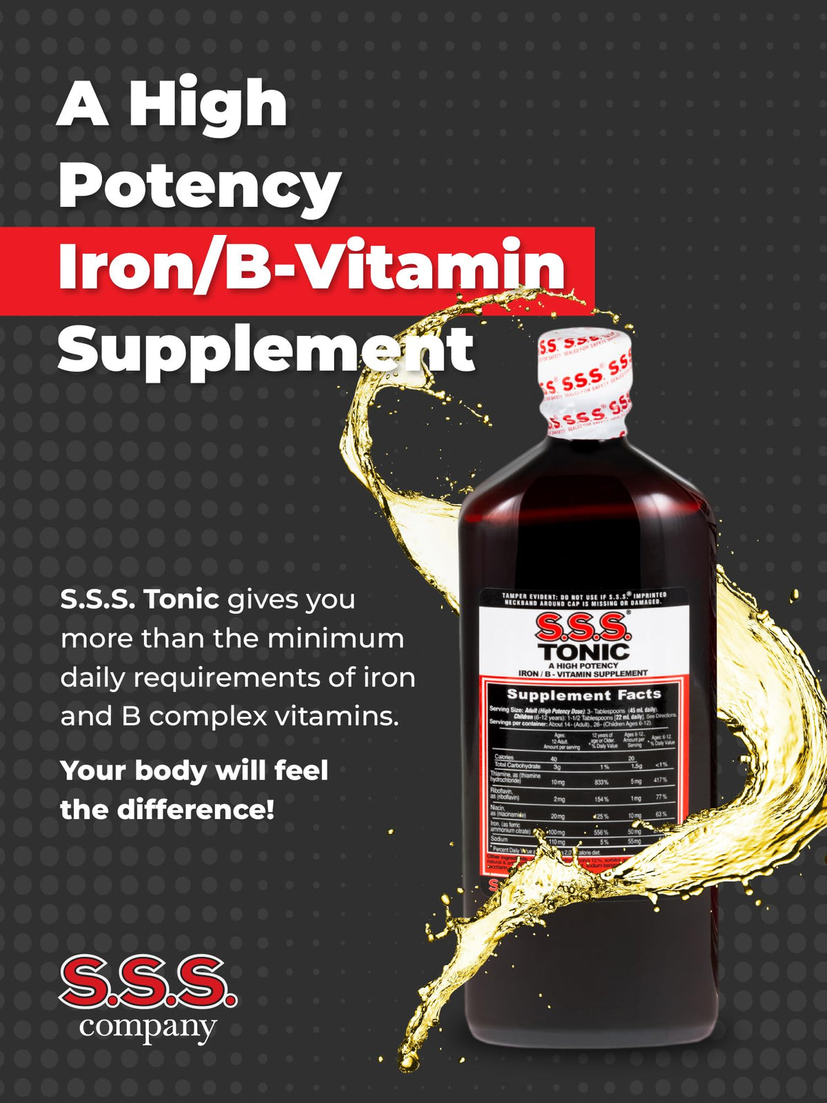 S.S.S. CO. S.S.S. Tonic Liquid Iron & Vitamin B Supplement - 20 Fl Oz - image 5