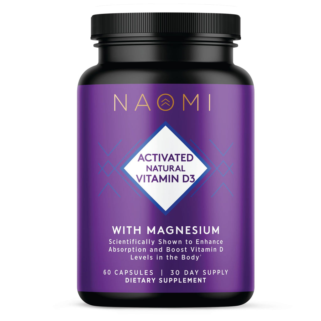 NAOMI Vitamin D3 5000 IU + Magnesium 250mg - 60 Capsules