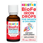 KidStar Nutrients BioFe Pure Iron Drops for Infants and Children - 1 Fl Oz