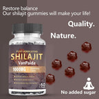 Van Paida Sugar Free Shilajit Gummies with Ashwagandha - 60 Gummies - image 4