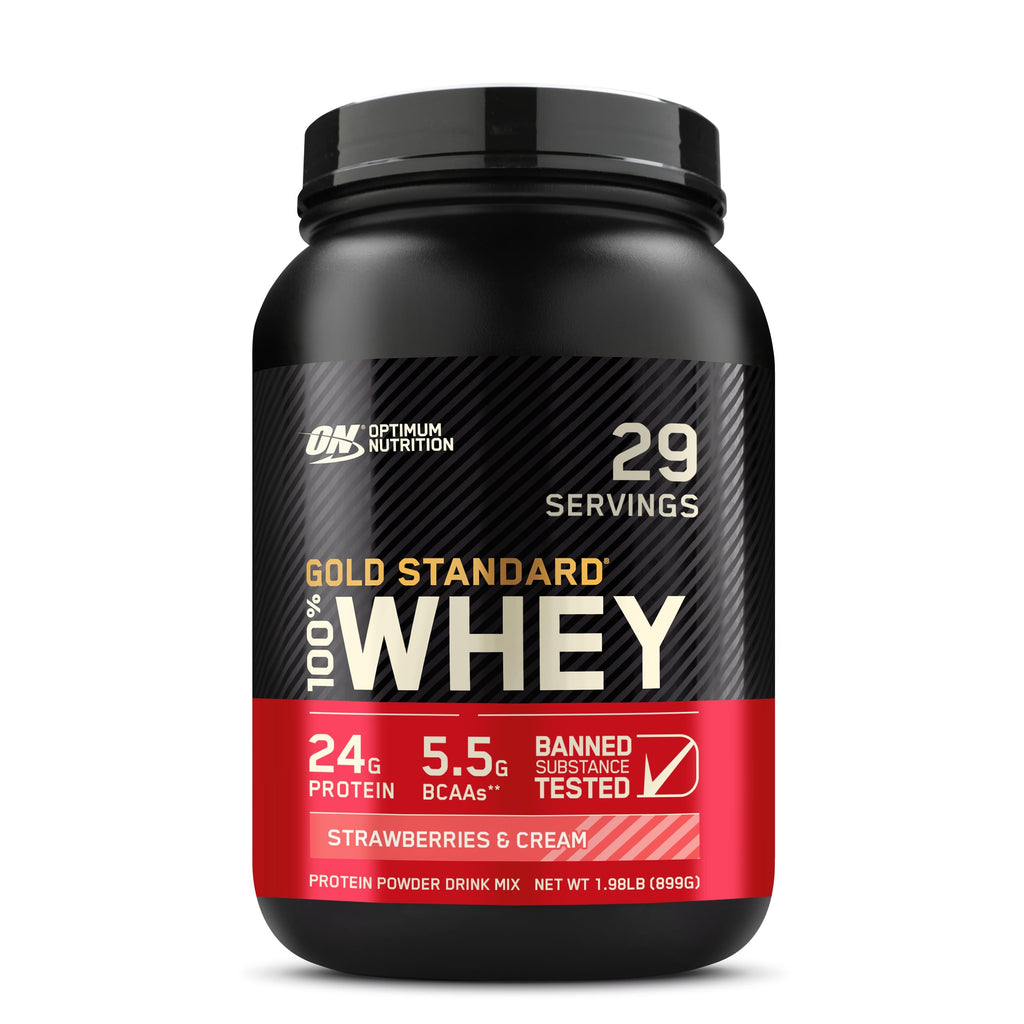 Optimum Nutrition Gold Standard 100% Whey Protein Powder, Strawberries & Cream