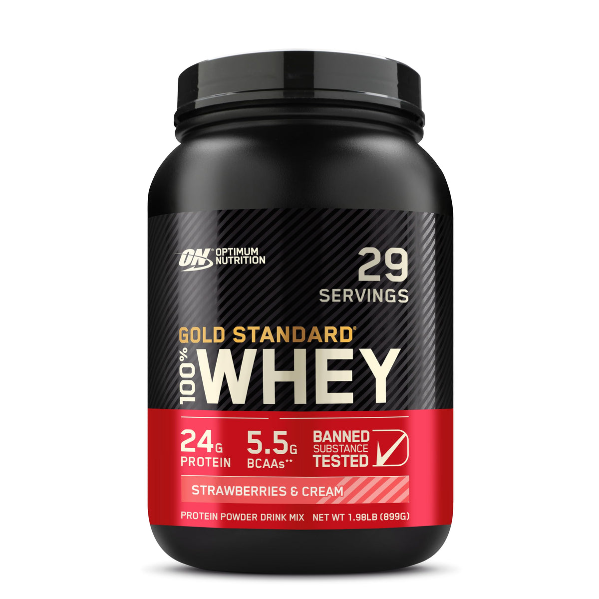 Optimum Nutrition Gold Standard 100% Whey Protein Powder, Strawberries & Cream