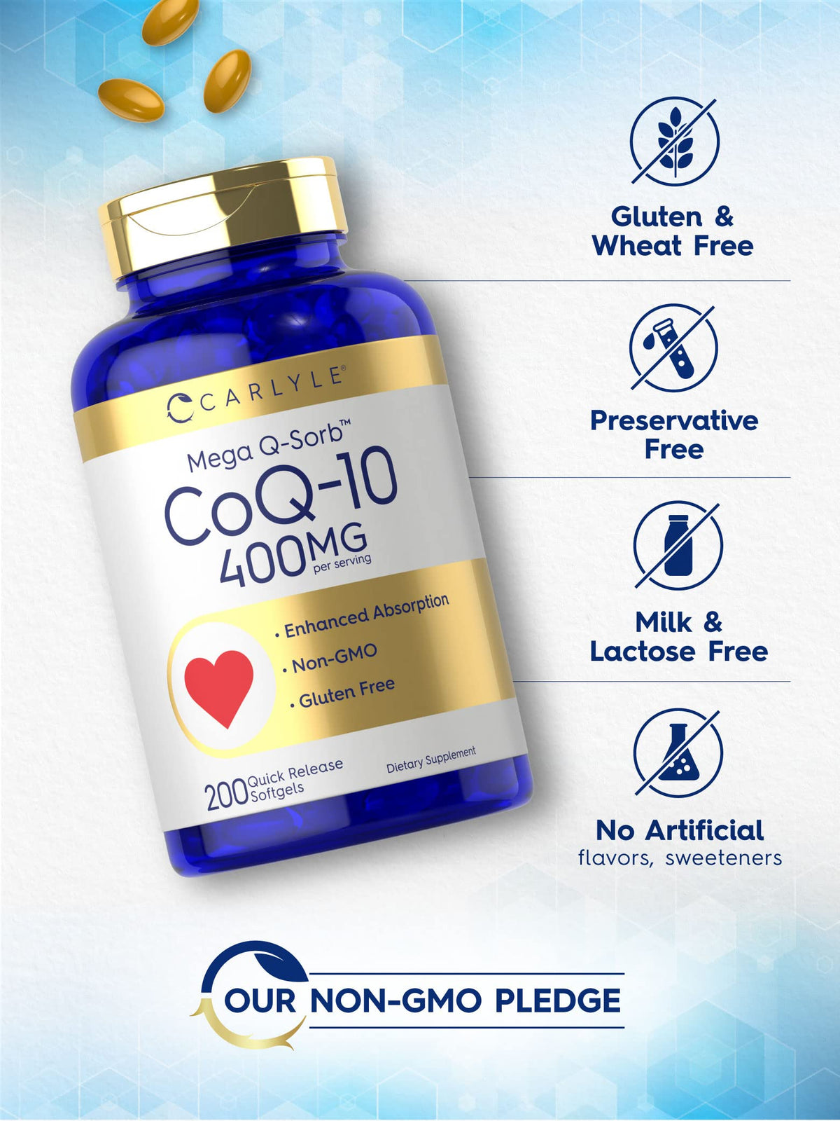 Carlyle CoQ10 400mg Softgels - 200 Count - image 4