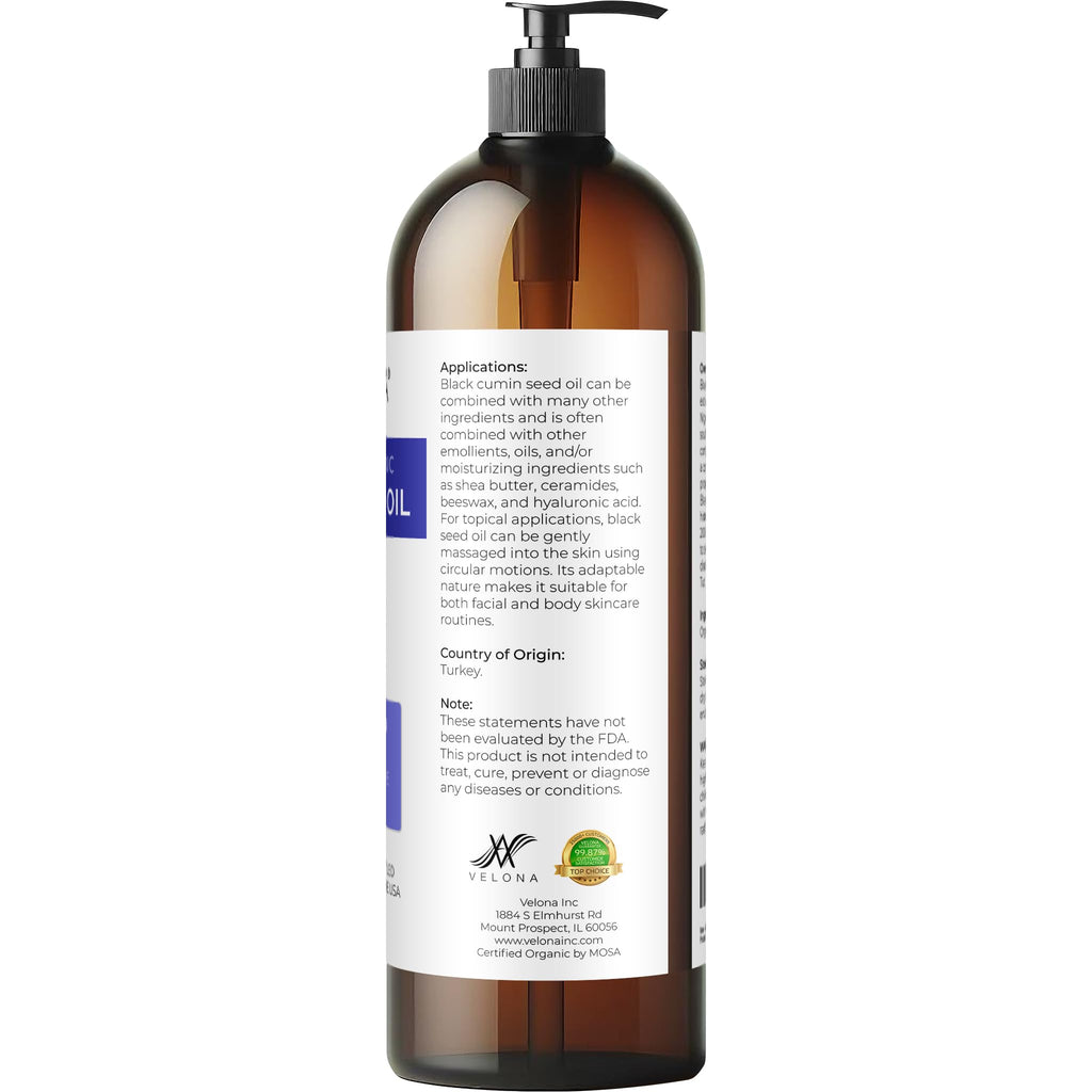 velona USDA Organic Black Cumin Seed Oil - 32 fl oz - image 4