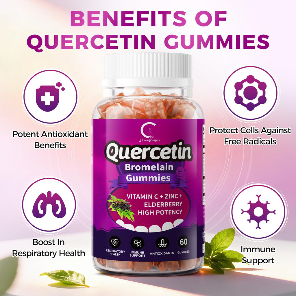 GPGP GreenPeople Quercetin with Bromelain Gummies - 120 Count - image 2