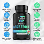 EchoHeals CEUTICALS Berberine Supplement - 60 Vegetable Capsules - image 3