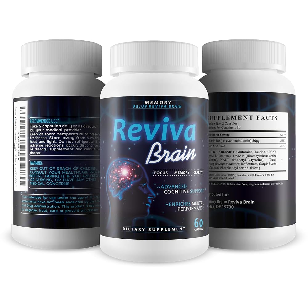 Reviva Brain Memory Rejuv Nootropic Brain Pills - 60 Count - image 4