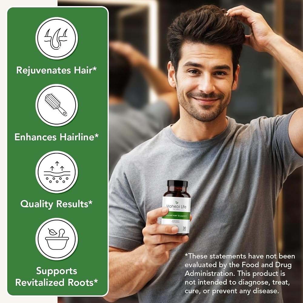 Mohebi Life Hair Growth Supplement for Men – 30 Capsules - image 3
