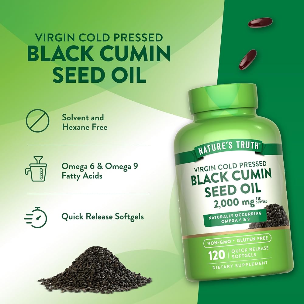 Nature's Truth Black Seed Oil 2000mg - 120 Softgels - image 5