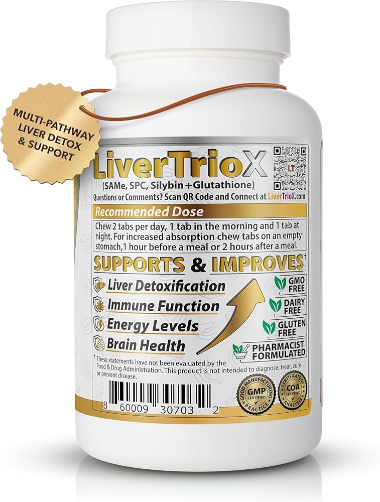 LiverTrio+ LiverTrioX Liver Supplement with SAMe & Glutathione - 60 Tablets - image 6
