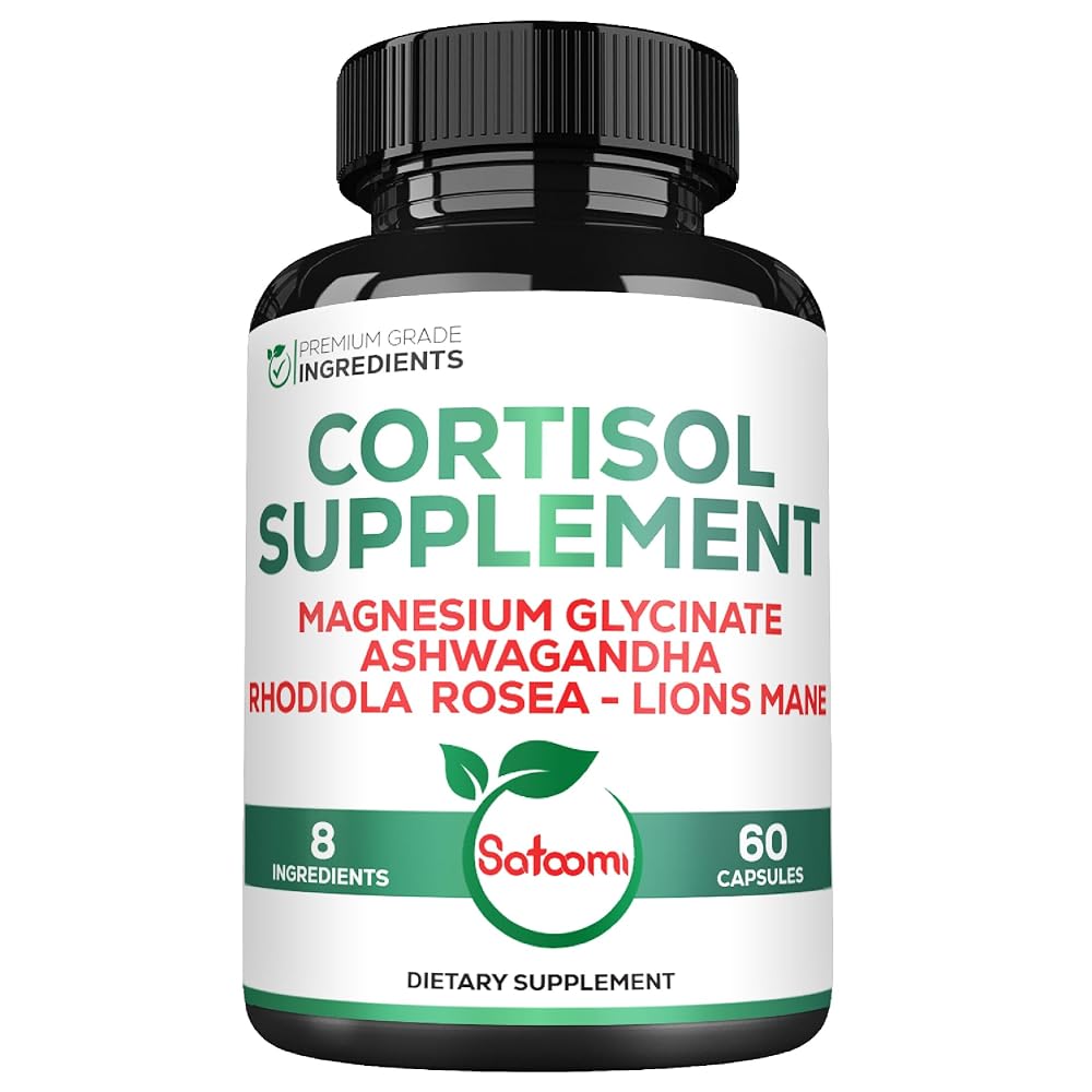 Satoomi - Cortisol Supplement & Magnesium Glycinate - 60 90 150