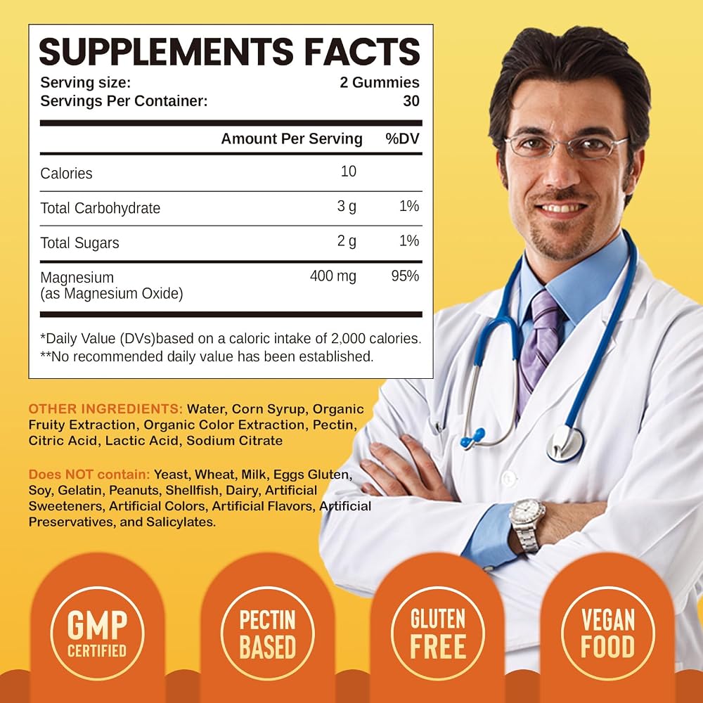 duwhot Magnesium Oxide Gummies 400mg