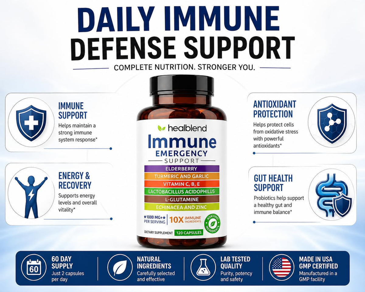 healblend 10 in 1 Immune Support Supplement with Elderberry & Zinc - image 4