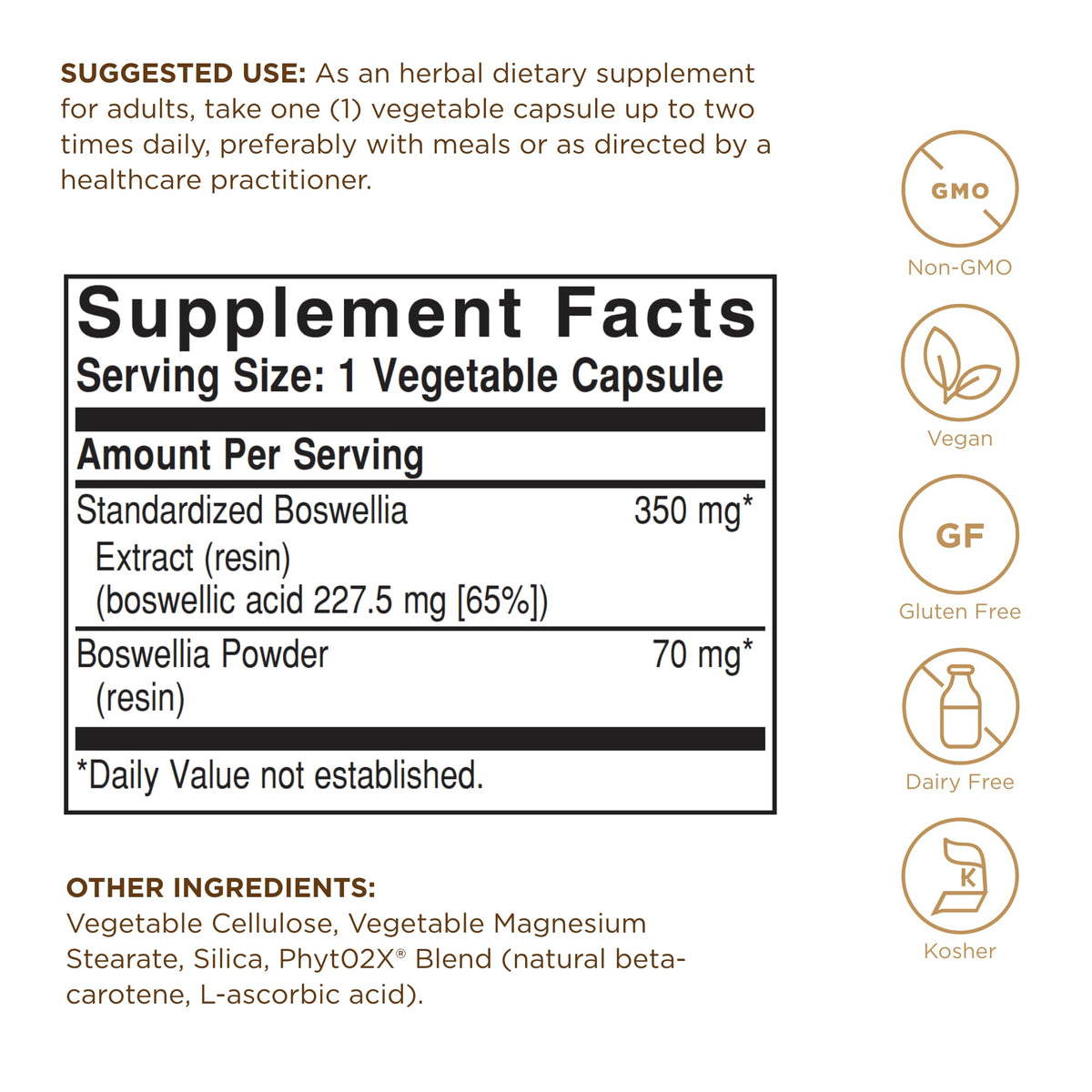 Solgar Boswellia Resin Extract - 60 Vegetarian Capsules - image 4