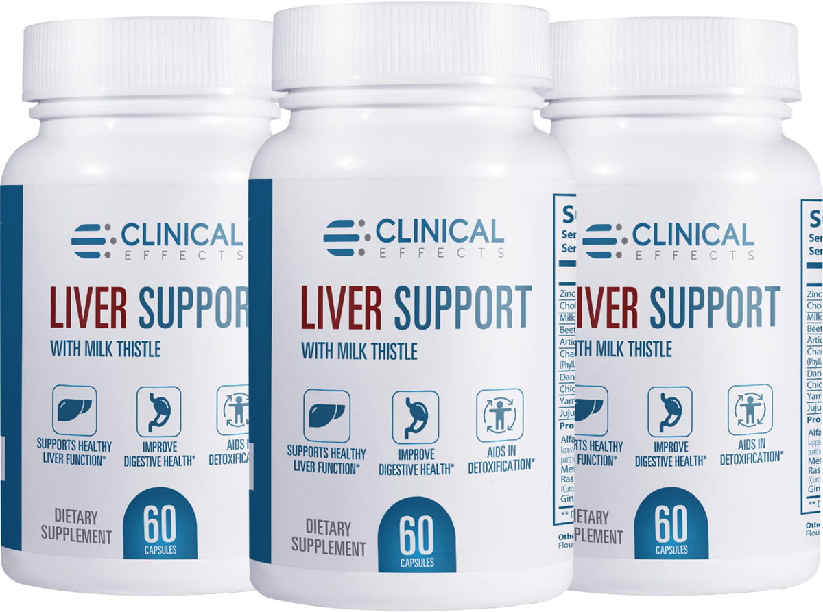 Clinical Effects Liver Support Milk Thistle and Zinc - 180 Capsules