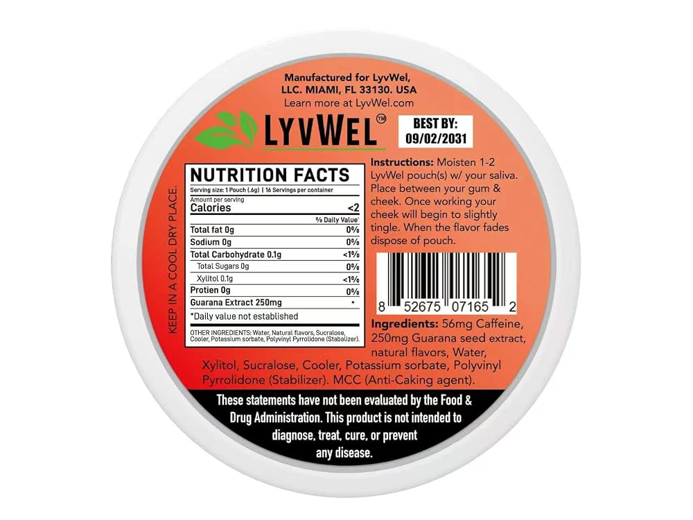 LyvWel 56mg Caffeine Pouches Variety Pack - 48 Count - image 2