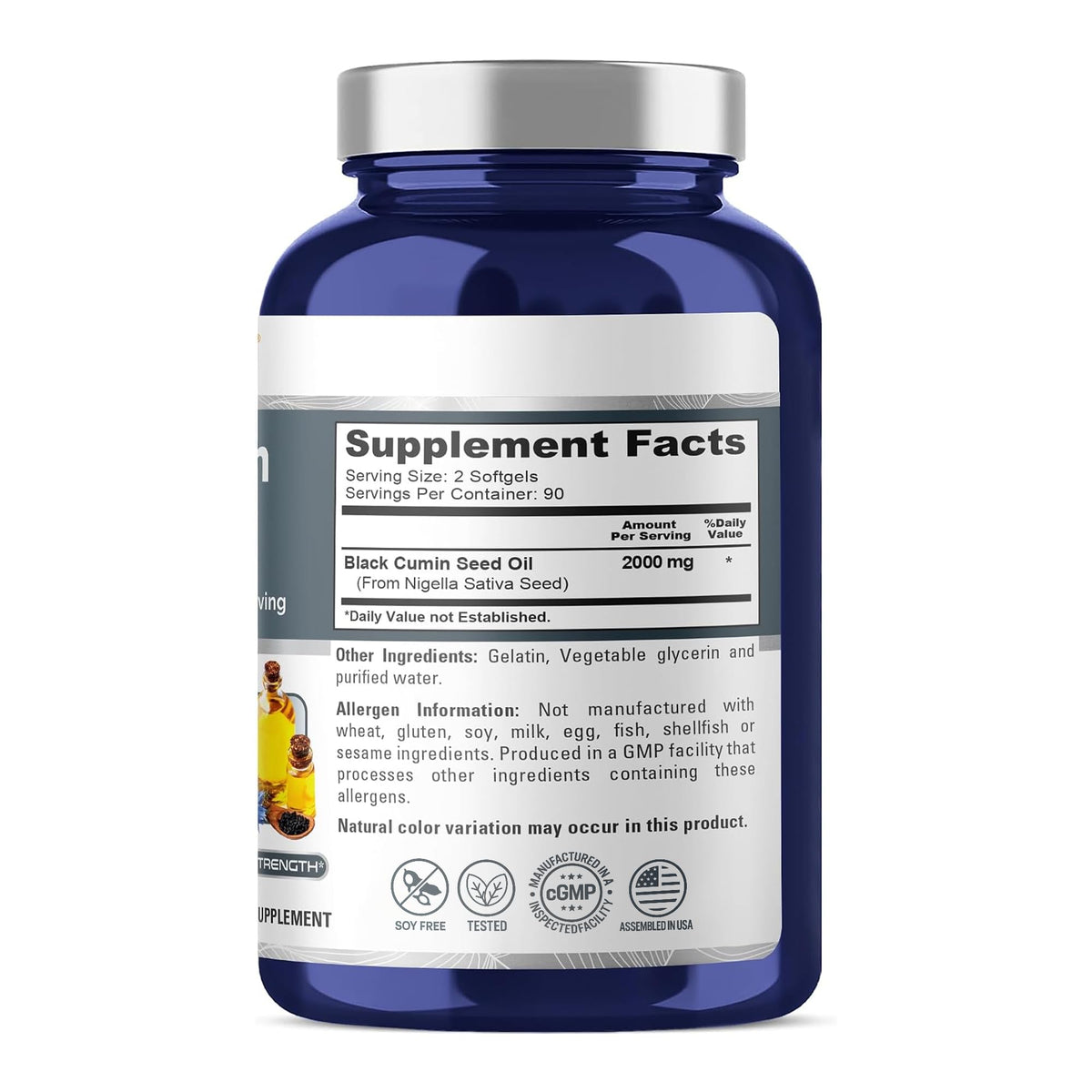 NusaPure Black Seed Oil 2000mg - 180 Softgels - image 2