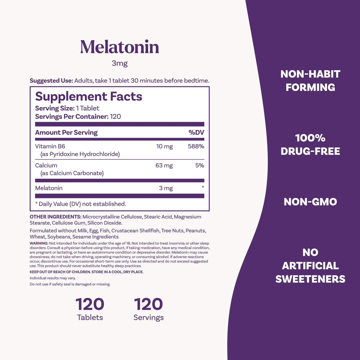 Natrol Melatonin 3 mg Tablets for Sleep - 120 Tablets - image 6
