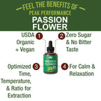 Peak Performance USDA Organic Passion Flower Extract Liquid Drops - 2 Fl Oz - image 2