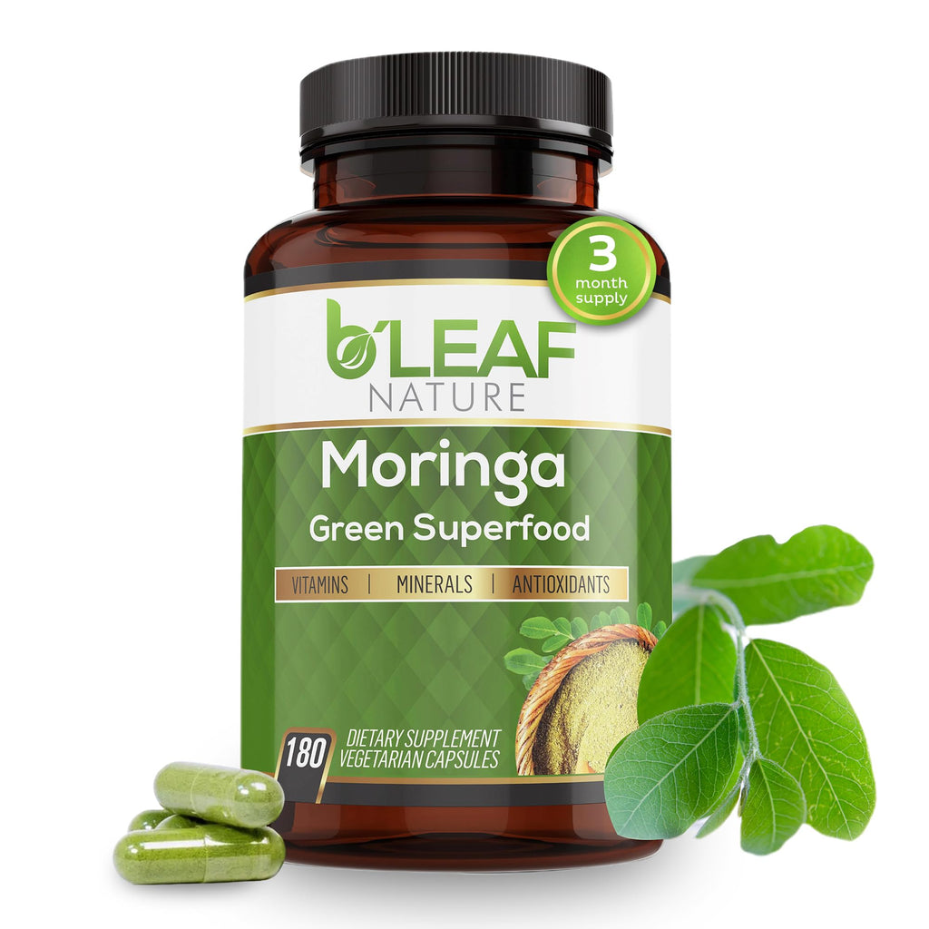 B'LEAF NATURE Organic Moringa Oleifera, 1000mg
