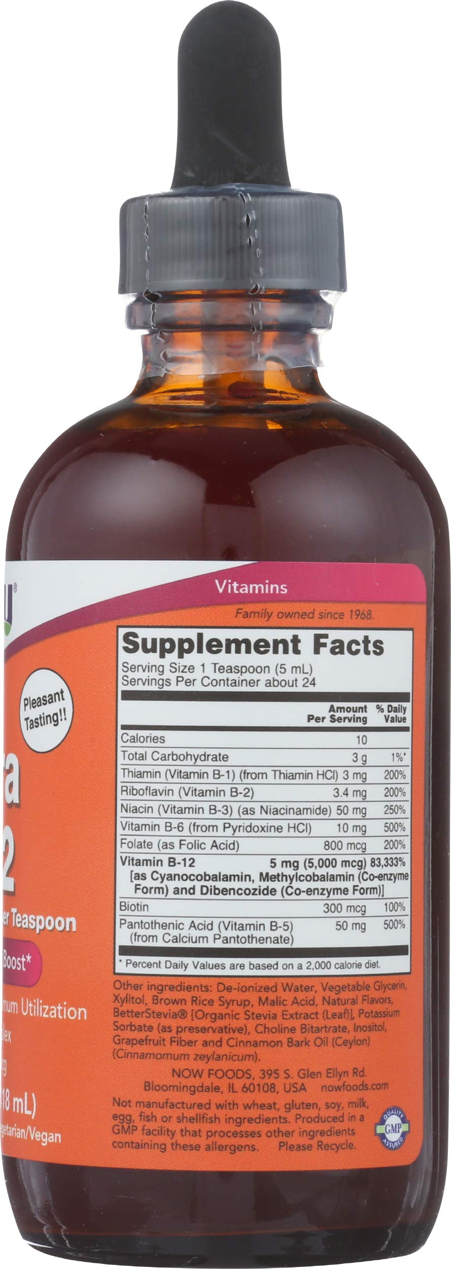 NOW Supplements Ultra B-12 Liquid 800 mcg - 4 Fl Oz - image 4