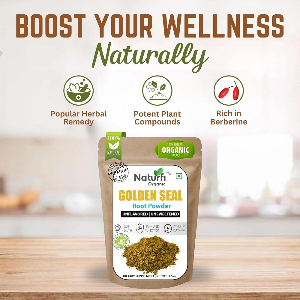 Naturfi Organic Goldenseal Root Powder - 3.5 oz - image 2