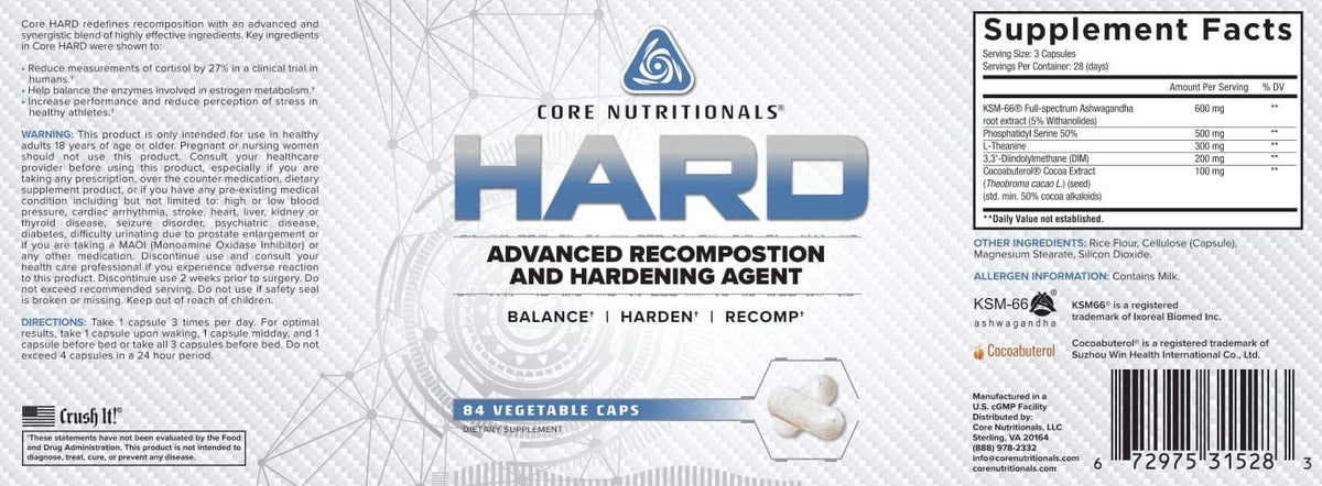 Core Nutritionals Platinum Hard Advanced Recomposition Agent - 84 Capsules - image 2